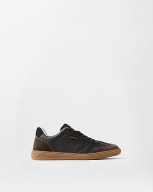 Versace Greca Court Nappa & Suede Sneakers - White