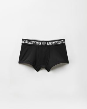Versace Cotton-Jersey Trunks - Black