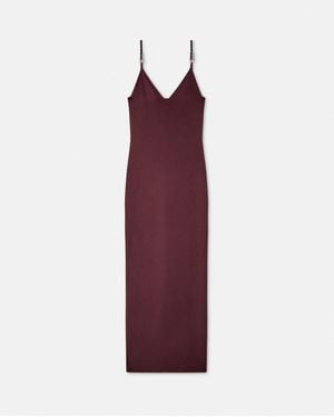Versace Viscose Knit Midi Dress - Purple
