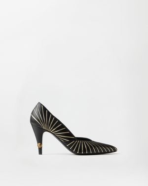 Versace Gianni Nappa Court Shoes 90 Mm - White