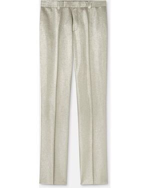 Versace Viscose-Lurex Formal Trousers - White
