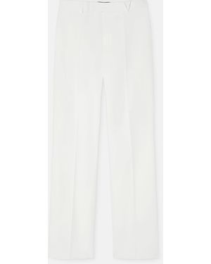 Versace Wool Loose Trousers - White