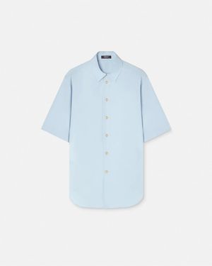 Versace Cotton-Poplin Shirt - Blue