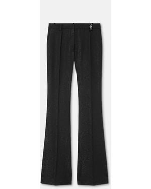 Versace Python-Jacquard Wool-Blend Trousers - Black