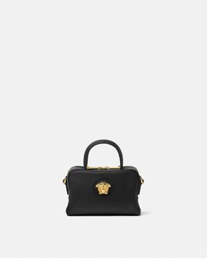 Versace La Medusa Minibolso Boston De Piel - Negro