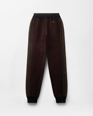 Versace Double Cotton Nylon Sweatpants - Brown