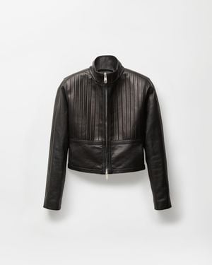 Versace Leather Blouson - Black