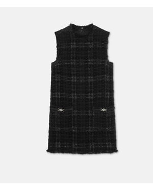 Versace Tweed Cotton Mini Dress - Black