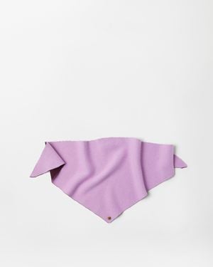 Versace Wool & Cashmere Knit Scarf - Purple