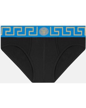 Versace Cotton-Jersey Briefs - Blue