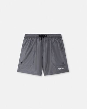 Versace Barocco Reversible Boardshorts - Grey