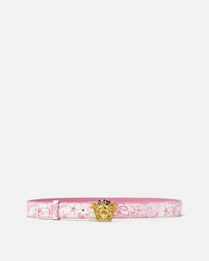 Versace Cinturón Underwater Barocco De Piel - Rosa