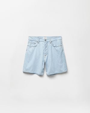 Versace Chambray Denim Shorts - Blue