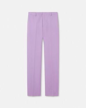 Versace Wool Formal Pants - Purple