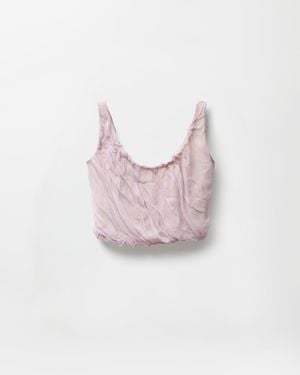 Versace Silk-Chiffon Draped Top - Pink