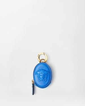 Versace Lou Münzbörse Aus Nappaleder - Blau
