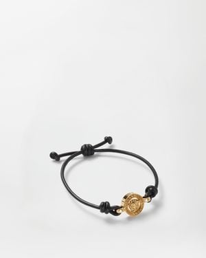 Versace Medusa '95 Leather Bracelet - White