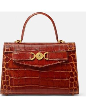 Versace Medusa '95 Asa Superior Con Efecto Cocodrilo - Rojo