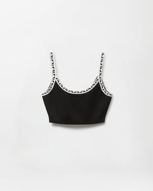 Versace Viscose-Blend Jacquard Crop Top - White