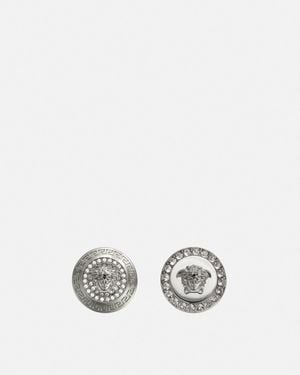 Versace Medusa Crystal Earrings - White