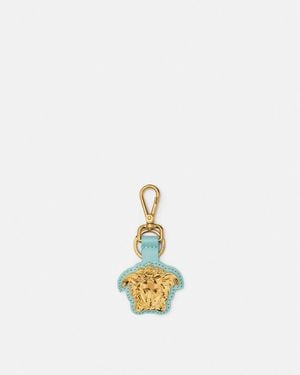 Versace La Medusa Leather Keychain - White