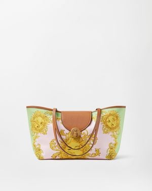 Versace Vivian Kleine Tote Bag Aus Bedrucktem Canvas - Mehrfarbig