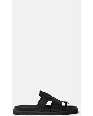 Versace Leather Sandals - White