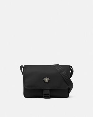 Versace La Medusa Nylon Messenger Bag - Black