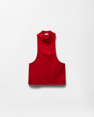 Versace Embroidered-Logo Stretch Cotton-Jersey Tank Top
