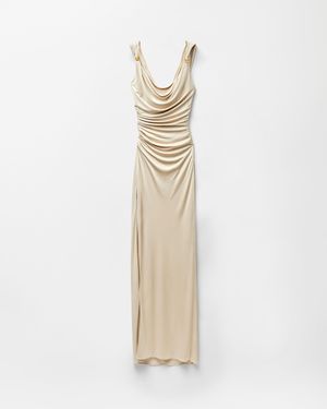 Versace Viscose-Jersey Gown - White