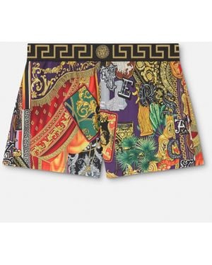 Versace Printed Swim Shorts - White