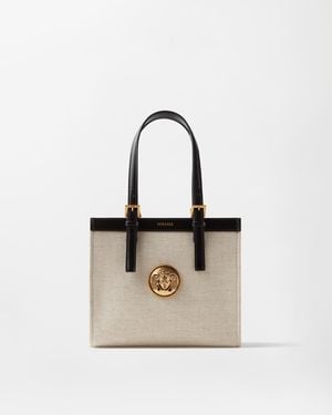 Versace Rivière Minibolso Tote De Lona - Neutro