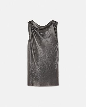 Versace Safety Pin Minikleid Aus Metall-Mesh - Grau