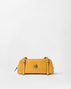 Versace Emblème Bolso Bowling De Napa - Amarillo