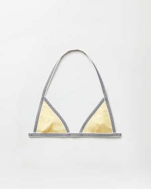 Versace Bikini Top - Metallic