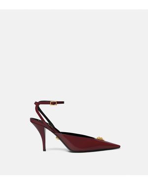 Versace La Medusa Leather Slingbacks 85 Mm - White