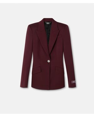 Versace Stretch Wool Blazer - Purple