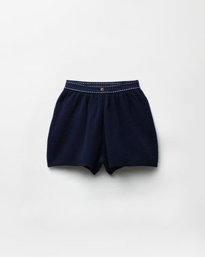 Versace Cotton Knit Shorts - Blue