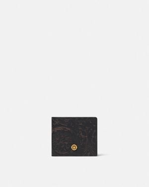 Versace Portefeuille Avec Motif Au Laser Barocco Leaf - Blanc