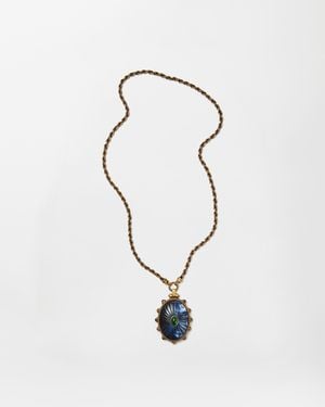 Versace Tivoli Long Necklace - Blue