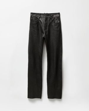 Versace Leather Pants - Black