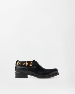 Versace Orlando Leather Chelsea Boots - White