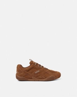 Versace Galaxia Suede Sneakers - Brown