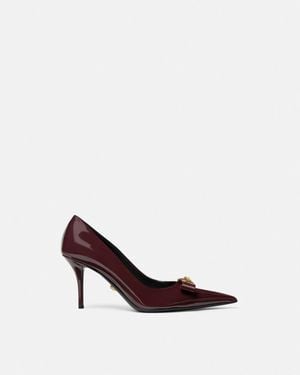 Versace Gianni Ribbon Escarpins Vernis 85 Mm - Blanc