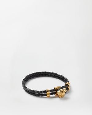Versace La Medusa Leather Bracelet - White