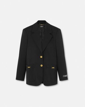 Versace Blazer Boxy Monopetto - Nero