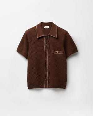 Versace Cotton Knit Shirt - Brown