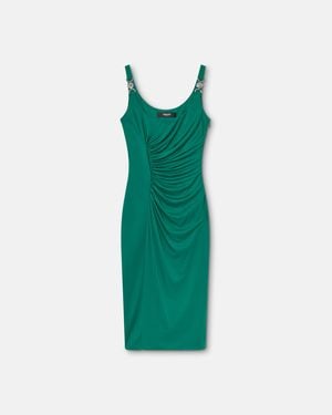 Versace Viscose-Jersey Midi Dress - Green
