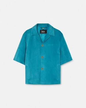 Versace Suede Overshirt - Blue