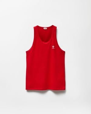 Versace Cotton-Jersey Tank Top - Red